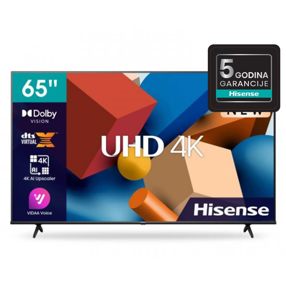 Hisense Televizor 65A6K 65″, Smart, LED, 4K, UHD
