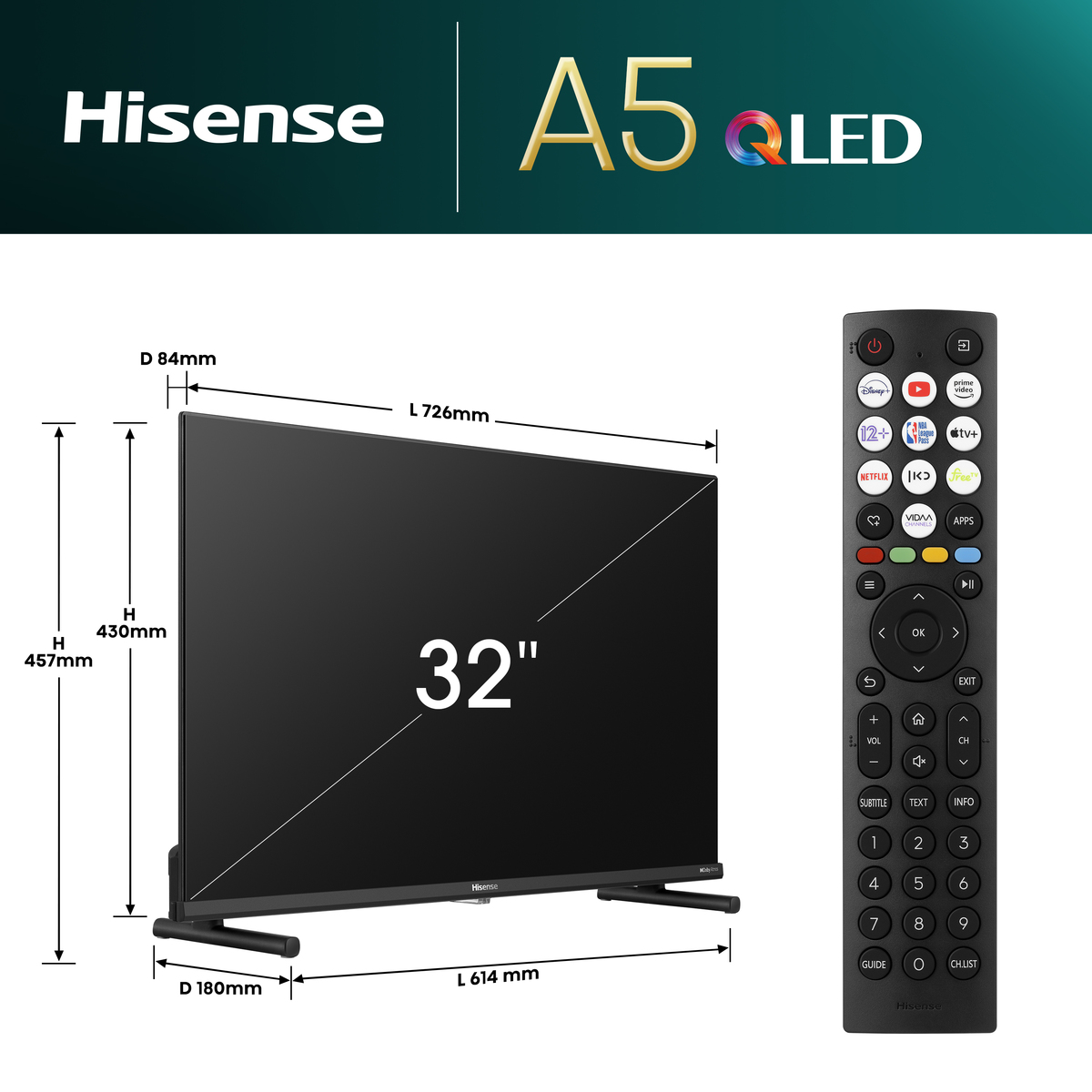 Hisense QLED Smart TV 32A5NQ - Image 3