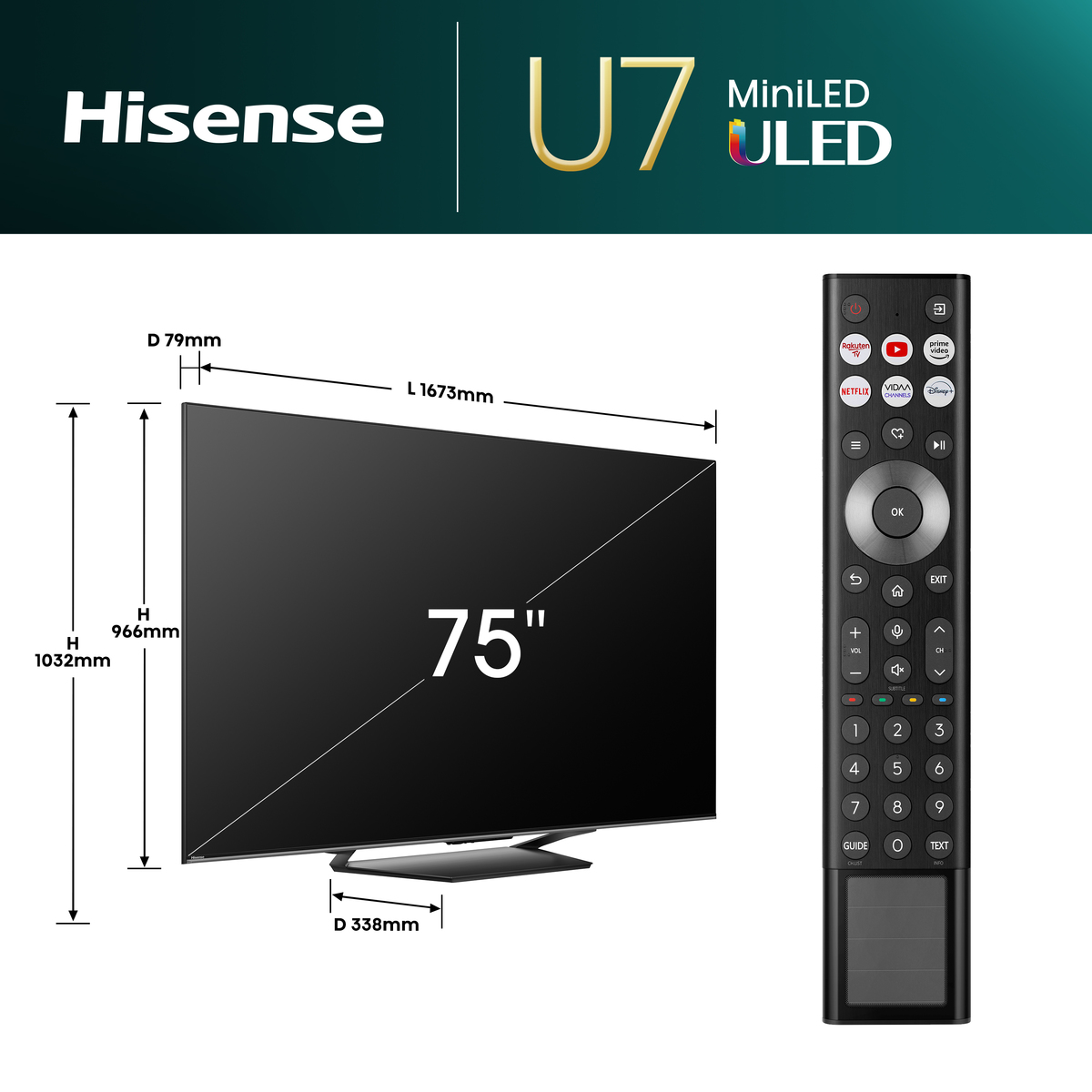 Hisense Mini-LED Smart TV 75U7NQ - Image 3