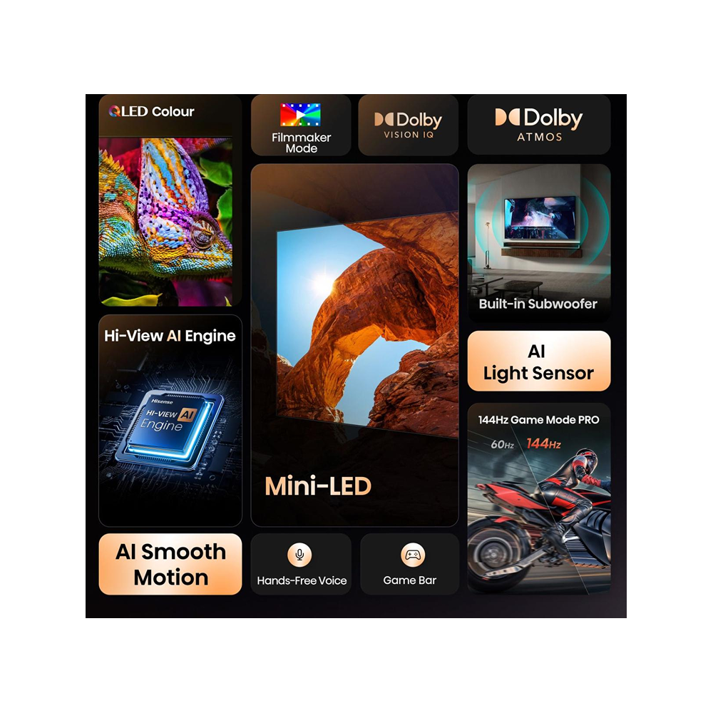 Hisense Televizor 85 '' U7Q PRO | ULED MiniLED Smart TV 4K 165 Hz - Image 4